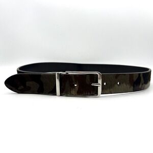 Robert Graham Leather Belt Men's Sz 34 McQueen Reversible Camo Calf Hair READ!